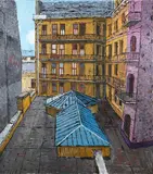 Skylights, Budapest by Peter Snow, oil on canvas, sold Dec 2014