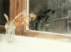 Studio Reflection by Sophie Aghajanian, pastel, offered Dec 2014