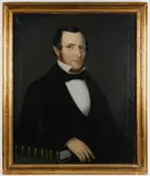 ATTRIBUTED, FOLK ART PORTRAIT OF A MAN by Ammi Phillips, oil on canvas, sold Aug 2025