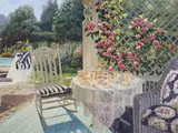 Contemporary Patio by Peter Ho, oil on canvas (unstretched), sold Sep 2020