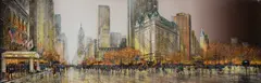New York City (La Pierre Panorama) by Guy Dessapt, oil on canvas (unstretched), sold Sep 2020