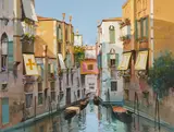 Venice by Raimondo Roberti, oil on canvas (unstretched), sold Sep 2020