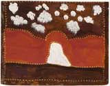 Sugarleaf Dunham Bridge Doon Doon by Tiger Moore, c.1980s, natural earth pigments and synthetic binder on board, offered Feb 2024