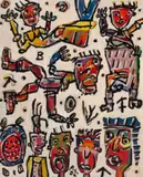 Bouncing by David Larwill, 2004, oil on canvas, sold Jul 2024