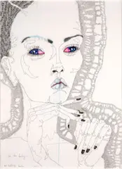 For The Feeling 2 by Del Kathryn Barton, 2011, watercolour, gouache and ink on paper, sold Jul 2024