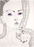 For The Feeling 2 by Del Kathryn Barton, 2011, watercolour, gouache and ink on paper, sold Jul 2024