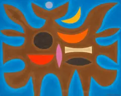 Festive Image by John Coburn, 1967, oil on canvas on board, offered Jul 2024