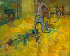 Untitled by John Passmore, c.1954, oil on board, sold Sep 2024