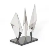 Conversation by Bert Flugelman, c.2000, stainless steel and black granite, offered Sep 2024