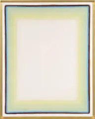 Here Is Where Everything Happened/Happens by Tomislav Nikolic, 2016 - 2017, synthetic polymer, marble dust and 22ct gold leaf on linen and wood, sold May 2025