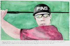 Smh Watercolour (Nick O’Hern) by Noel McKenna, 2001, watercolour and ink on paper, offered May 2025