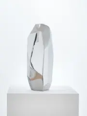 Rockstone50 by Arik Levy, 2015, mirror polished stainless steel, offered May 2025