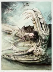Psychoscape V by James Gleeson, 1980, pastel, charcoal and watercolour on paper, sold May 2025