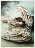 Psychoscape V by James Gleeson, 1980, pastel, charcoal and watercolour on paper, sold May 2025