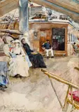 On Board Ship, Colombo, Bound For Australia by William Hatherell, c.1888, watercolour on paper, sold Jun 2025