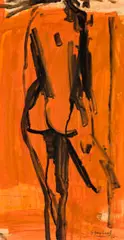 Life Drawing by Guy Grey-Smith, 1965, oil on paper on pulpboard, sold Jun 2025