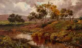 Landscape From Nature – Moorabool Creek, Geelong by Eliza Georgina Harrison, c.1888, oil on canvas, sold Jun 2025