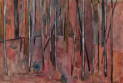 Saplings by Fred Williams, c.1963, gouache on paper, offered Oct 2024