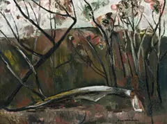 Fallen Tree by Fred Williams, c.1958 – 59, oil on board, offered Oct 2024