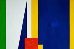 Who’S Afraid Of Red, Yellow, Blue And Green by Robert Jacks, 1987, oil on canvas, sold Oct 2024