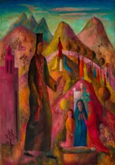 The blessing by Justin O’brien, c.1949, oil on canvas, sold Oct 2025
