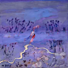 Morning on the Helena by Robert Juniper, 1988, mixed media on Belgian linen, offered Oct 2025