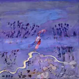 Morning on the Helena by Robert Juniper, 1988, mixed media on Belgian linen, offered Oct 2025