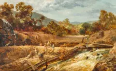 Gold fossickers by Jan Hendrik Scheltema, oil on canvas, offered Oct 2025