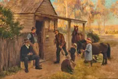 Post Office by Jan Hendrik Scheltema, oil on canvas, sold Oct 2025