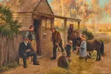 Post Office by Jan Hendrik Scheltema, oil on canvas, sold Oct 2025