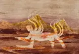 Prometheus unbound by Sidney Nolan, 1967, mixed media on paper on composition board, sold Oct 2025