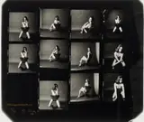 Enlarged Christine Keeler proof sheet by Lewis Morley, 1963, contact sheet, printed 1999 silver gelatin photograph, sold Oct 2025