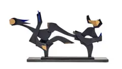 Joie de vivre (maquette II) by Inge King, 1989, polychrome steel on granite base, sold Sep 2025