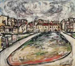 Before the storm by Danila Vassilieff, 1938, oil on canvas on board, sold Sep 2025