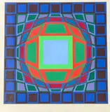 Composition cinétique by Victor Vasarely, Lithographie, sold Oct 2024