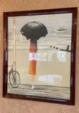 Femme au parapluie devant la plage by Jean-Pierre Cassigneul, Lithographie justifiée, sold Oct 2024