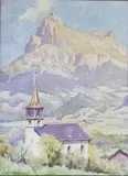 Les aiguilles de Warens by Thibaut Schirch, Aquarelle, sold Nov 2023