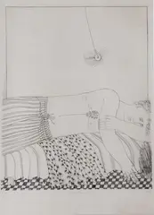 Le bel Adonis by Alexandre Fassianos, 1970, Lithographie, sold Oct 2023