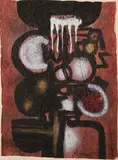 sans titre by Ladislas Kijno, Gravure carborundum, pochoir, rehaussée à l'aérographe, sold Oct 2023