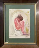 Nu recroquevillé by Joan Rifa Benet, Aquarelle signée et datée, sold Sep 2025
