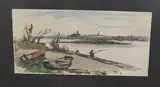 Valence by Jacques Traversier, 1926, Aquarelle, sold Sep 2025