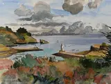 Sauzon, Belle Île by Franck Sordot, 2016, Aquarelle, sold Apr 2024