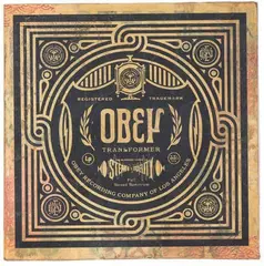 Obey Transformer, 2013 - HPM by Shepard Fairey, Technique mixte et collage sur papier, nume?rote? /8 HPM en bas a? gauche, sold Jun 2020