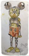Rusted Milky by Pixel Pancho, 2013, Aquarelle sur papier, sold Jun 2020