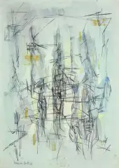 SANS TITRE by Francis Bott, 1954, Aquarelle et encre sur papier signé et daté en bas à gauche, sold May 2020