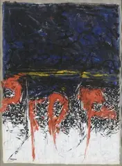 SANS TITRE, VERS 1966 by Jaroslav Serpan, Gouache sur papier signé en bas à gauche, sold May 2020