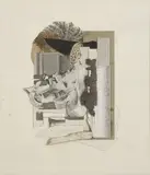 SANS TITRE by Alain Le Yaouanc, Collage sur carton signé en bas à gauche, sold May 2020