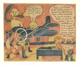 SANS TITRE by Yvon Taillandier, Aquarelle et crayon sur enveloppe en Kraft, sold May 2020