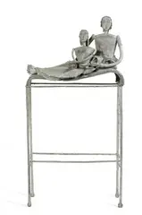LE COUPLE ALLONGÉ by Louis Cane, 1990, Bronze peint signé et numéroté, sold May 2020
