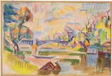 Bord de Marne, circa 1933 by André Lhote, Aquarelle et gouache sur papier, sold Mar 2025